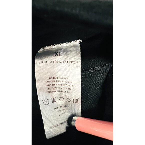 Reason Penthouse Jogger Pants XL Black Neon Yellow 100% Cotton Pockets - Picture 5 of 5